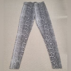 SWS Basic Faux Snake Skin Leggings Elastic Waist Extreme Comfort Stretch